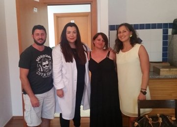 foto galluranews, da sin. Andrea Tavernise, la d.ssa Amadu, Romina Carta e Marta Cabiddu